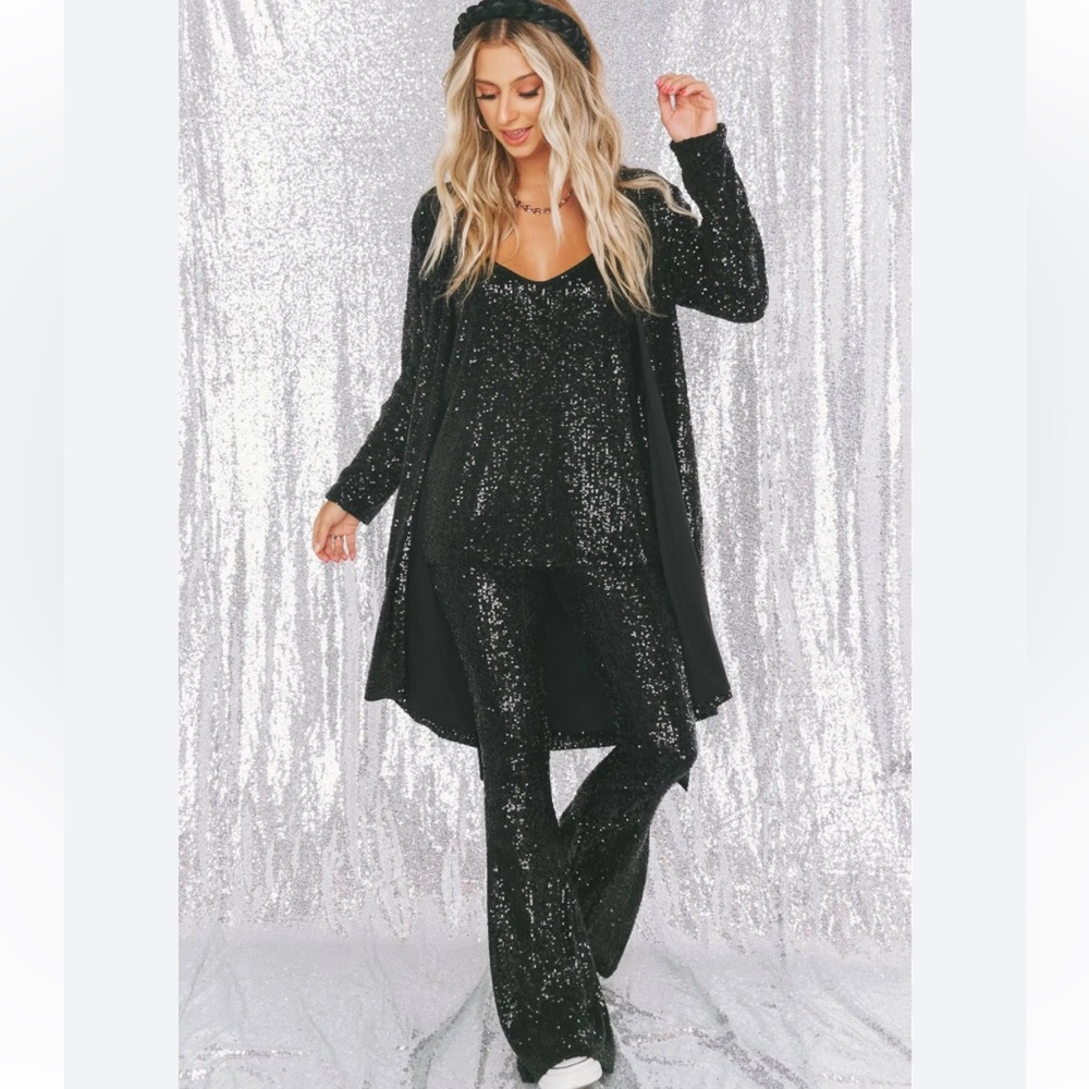 NWT Show Me Your MuMu - Encore Duster ~ Midnight Glitz Sequins